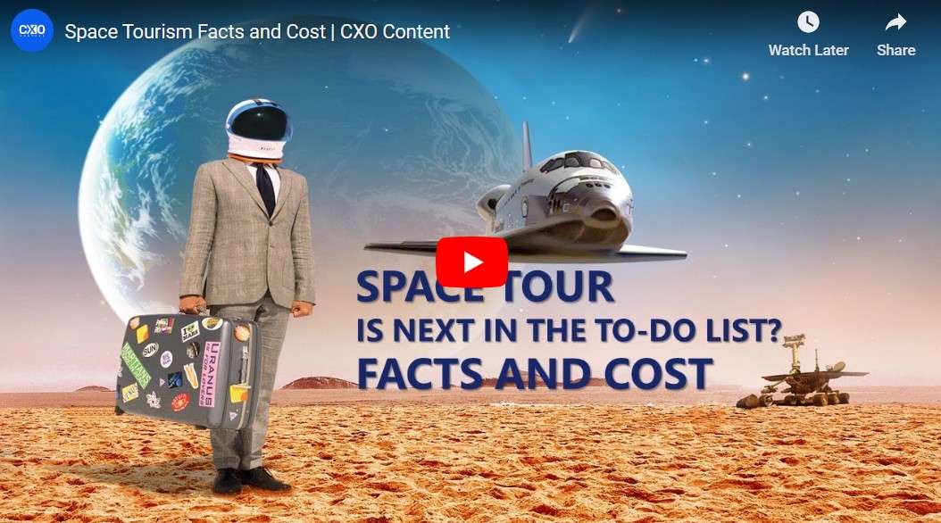 Space Tourism Facts and Cost YouTube Video Cover | CXO Content
