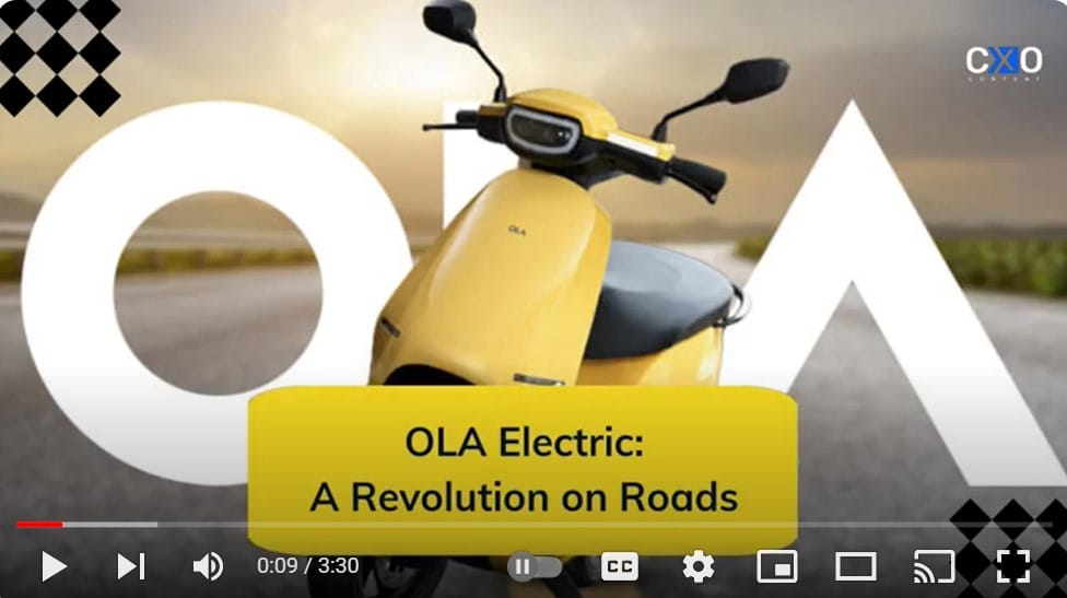 OLA Electric Revolution | CXO Content YouTube Thumbnail